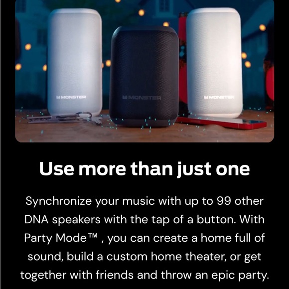🆕 MONSTER DNA LINK PORTABLE WIRELESS BLUETOOTH SPEAKER - Picture 10 of 16